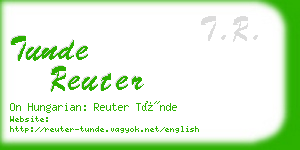 tunde reuter business card